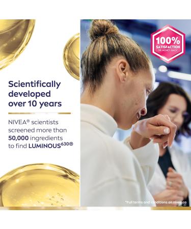 NIVEA LUMINOUS630 Dark Spot Solution Advanced Face Serum for All Skin Types Dark Spot Serum Visibly Reduces Dark Spots in Just 2 Weeks Hyaluronic Acid Serum Dermatologically-Tested Skin Care 30mL - Buy Online on GoSupps.com
