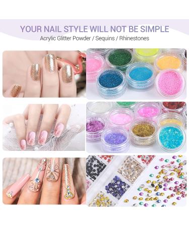 CURKEY 119 in 1 Acrylic Nail Kit Monomer Liquid Set - 36 Colors Glitter Acrylic Powder Set for Beginners - Professional Nail Art Tools Included - Buy Online on GoSupps.com