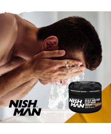 NISHMAN Scalp & Face Clay Mask 450g Deep Cleansing Moisturizing and Detoxifying Formula for Clearer Smoother Skin Purifying Clay Treatment for All Skin Types - Buy Online on GoSupps.com