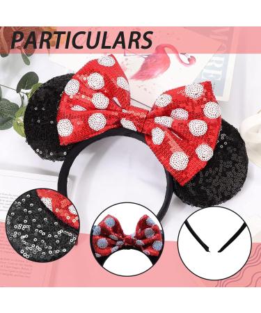 Bbborvox 2 Pieces Mouse Ears Headband Sparkly Bow Headbands Mouse Ears Mouse ears wears a headband for Shiny Headband for Girls Women Fancy Dress Costume Head Band - Buy Online on GoSupps.com