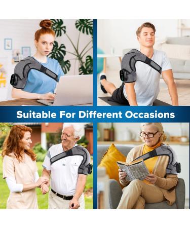 Relieflylab 3-in-1 Heated Shoulder Massager & Heating Pad - Pain Relief Brace for Men & Women - Buy Online on GoSupps.com