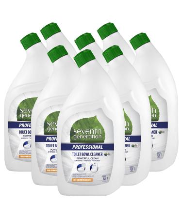 Seventh Generation Professional Toilet Bowl Cleaner, Biodegradable, Multi Empress Cypress & Fir Scent, 32 Fl Oz (Pack of 8)