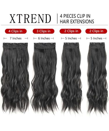 Xtrend 20Inch hair extensions Clip in Hair Extensions Synthetic Hair pieces for Women Honey Blonde Mix Lightest Blonde Highlights - Buy Online on GoSupps.com
