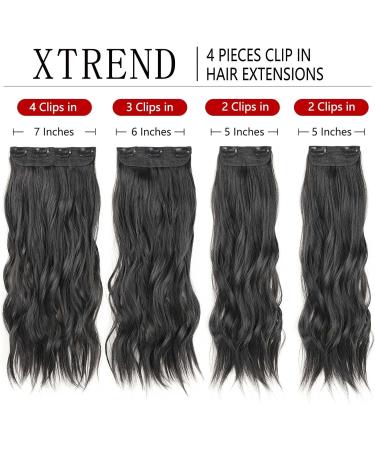Xtrend 20Inch Bleach Blonde Mix Brown hair extensions Clip in Hair Extensions Synthetic Hair pieces for Women - Buy Online on GoSupps.com