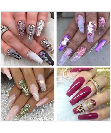 Ejiubas 500PCS Clear Coffin Nail Tips Kit with Glue - Nail Salons & DIY Nail Art - 10 Sizes - Buy Online on GoSupps.com