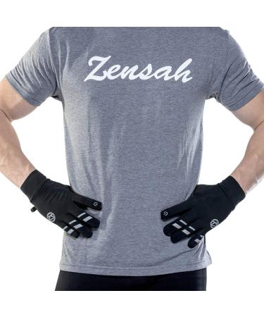 Zensah Smart Running Gloves - Large Black | Touch Screen Compatible - Buy Online on GoSupps.com