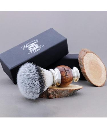 Haryali London Sustainable Shaving Brush Set | Wooden & Stainless Steel Shaving Brushes with Silver Spitz | Premium Shaving Stand & Holder - Buy Online on GoSupps.com
