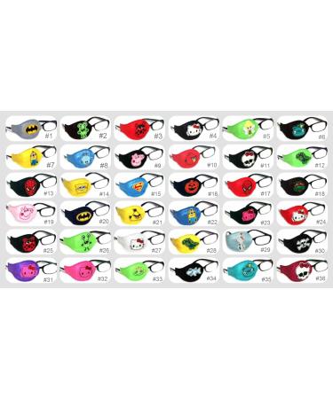 Kids and Adults Orthoptic Eye Patch For Amblyopia Lazy Eye Occlusion Therapy Treatment Design #1 Bat on Grey Left Side (Eye to Be Covered) - Buy Online on GoSupps.com