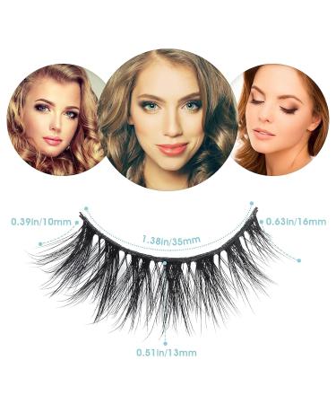 Molain 8 Pairs of Reusable 8D Nuns Natural Long False Eyelashes - Fluffy & Soft Multipack (10-18mm) - Buy Online on GoSupps.com