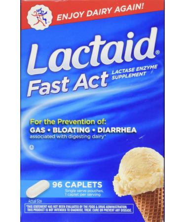 Lactaid-Fast Act Lactase Enzyme Supplement, 96 Caplets