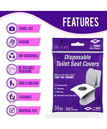 Disposable XL Toilet Seat Covers - 100 Pack for Kids & Adults | Flushable, Travel-Friendly & Hygienic - Buy Online on GoSupps.com