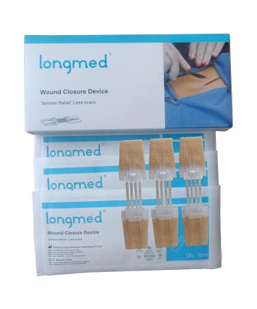 Longmed Emergency Wound Closures - 3 Pcs Butterfly Bandages Adhesive Bandages Stitch sutures Zipper Laceration Repair Without Stitches for Wound Care First Aid 3 Pieces/Box - Buy Online on GoSupps.com