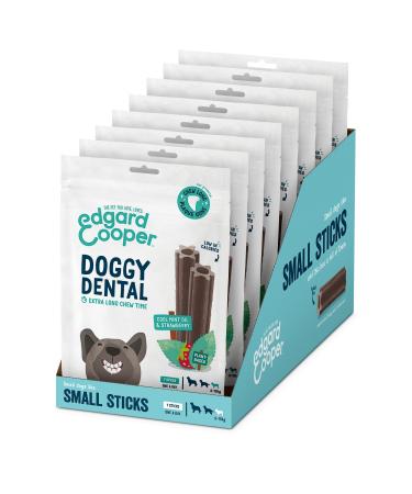Edgard & Cooper Treats Dental Stick Klein - Mint and Strawberry - (8 x 7 embroidery packs) natural dog bricks dental hygiene 1 per day low calorie long chewing fresh breath mint and strawberry 840 g (1 Pack)