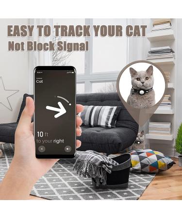 Reflective Airtag Cat Collar with Bell | Waterproof Holder | Apple Airtag Compatible - Black - Buy Online on GoSupps.com