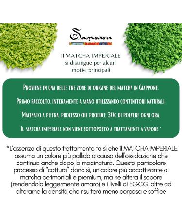  Samsara Samsara Ceremonial Imperial Premium Grade Matcha | Hand-harvested in YAME Fukuoka Japan Stone-ground | No vapor | EGCG tested | Gluten-free | No additives (25g) - Buy Online on GoSupps.com