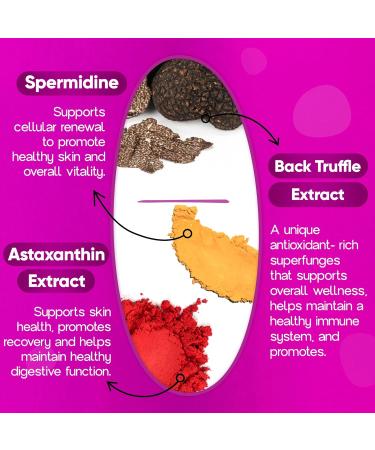Losoki Ergothioneine Supplement Ergo+ 2040 mg with Spermidine Astaxanthin & Black Truffle Supports Firm Hydrated Skin & Hair & Nails Anti Aging Supplement- 30 Capsules - Buy Online on GoSupps.com