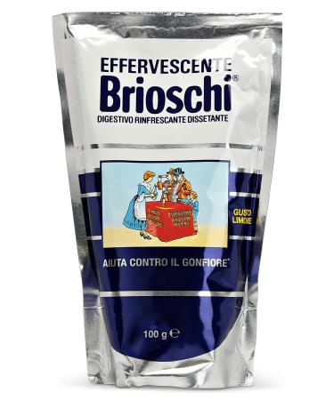 Brioschi:Digestivo rinfrescante dissetante Effervescent Antacid Lemon Taste 100 Grams Bag  Italian Import