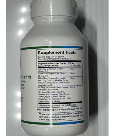 Generic Motherwort Herb & St. Paul s Wort Xi Xian Cao & Yi Mu Cao Fallopian Tube Formula 100 Caplets - Buy Online on GoSupps.com