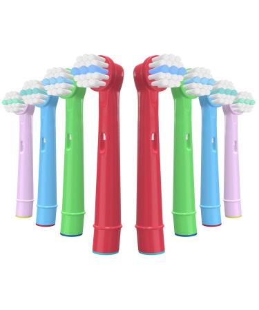 VINFANY Kids Electric Toothbrush Heads for Oral B  Replacement Brush Heads kid brush Heads for Braun Compatible Sensitive Clean  Professional Care  Advanced Power 8pcs
