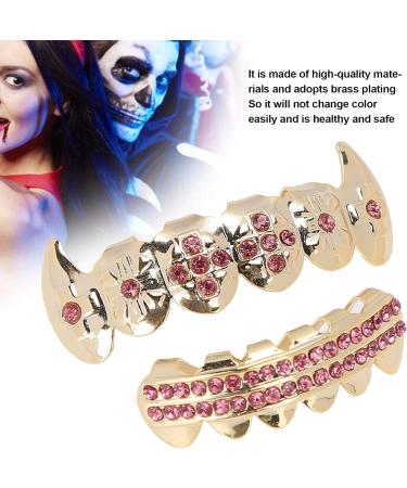 Gold Teeth Brace Set Teeth Brace Teeth Jewelry For Halloween Party Hip Hop Show Halloween Brace Set Gold For Oral Metal Teeth Decoration Gadget () - Buy Online on GoSupps.com