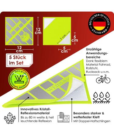 Weidebach 5x Reflective Stroller Reflectors - Funny Frog Motif | Universal Velcro Safety for Nighttime Strolling - Buy Online on GoSupps.com