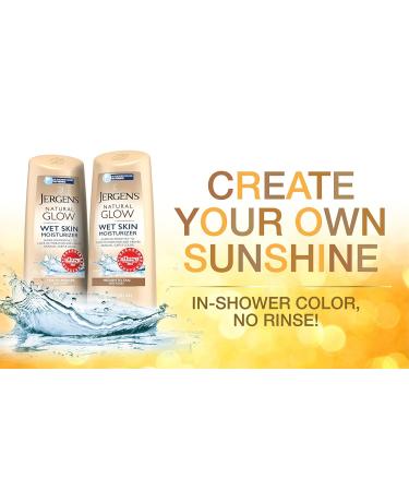 Jergens Natural Glow In-Shower Moisturizer | Medium to Tan Skin - 7.5 oz Wet Skin Lotion for Gradual Color & Hydration - Buy Online on GoSupps.com