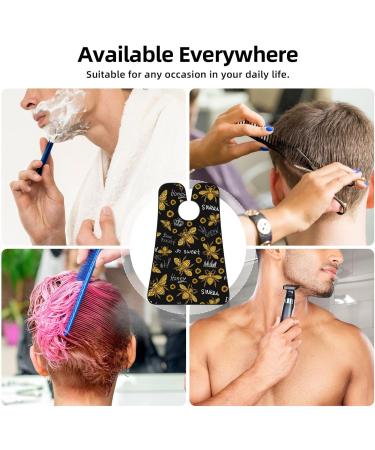 Sweet Honey Bee Beard Bib - Sunflower Hair Catcher & Non-Stick Grooming Cloth for Easy Shaving & Trimming - Perfect Gifts for Men - Buy Online on GoSupps.com