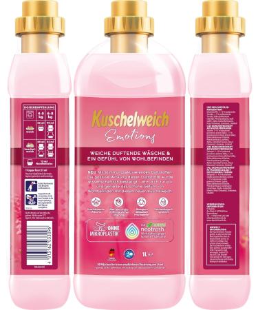 Kuschelweich Emotions Wellbeing Fabric Softener 1L - 38 Washes | Premium Softness & Fragrance - International Shipping Available - Buy Online on GoSupps.com