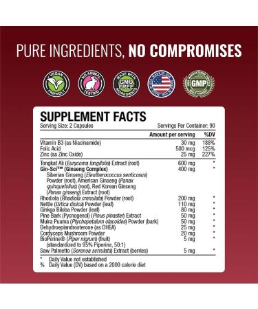 Approved Science Male Enhancement - Boost Performance and Increase Drive - 180 Vegan Friendly Capsules (1 Bottle) 180 Count (Pack of 1) - Buy Online on GoSupps.com