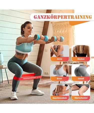 Nooncrazy Fitness Straps: 5 Set Natural Latex Resistance Bands for Pilates Strength Training & Physiotherapy - 100% Durable 5 Strength Levels - Buy Online on GoSupps.com