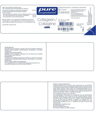 Pure Encapsulations Collagen Natural Collagen with Hyaluronic Acid and Chondroitin Sulfate 60 Capsules - Buy Online on GoSupps.com