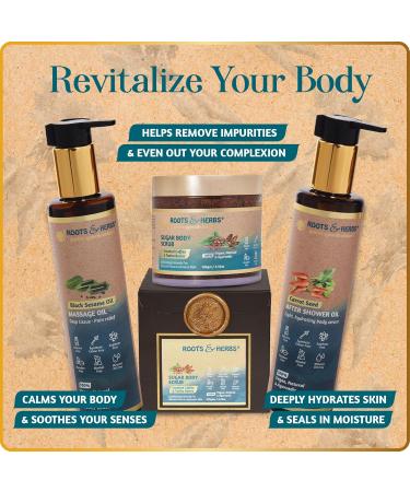 Carrot Seeds After Shower Body Oil - Hydrating Moisturizer for Dry Skin with Ayurvedic Herbs & Essential Oils - Roots & Herbs 6.76oz - Buy Online on GoSupps.com