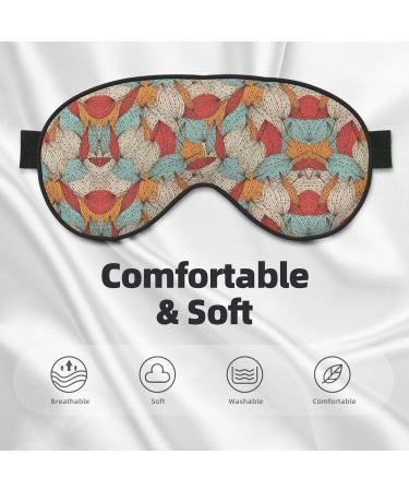 SSIMOO Leaves Print Eye Mask - Ultra-Soft Light-Blocking Sleep Mask for Ultimate Comfort & Restful Sleep - International Shipping Available - Buy Online on GoSupps.com