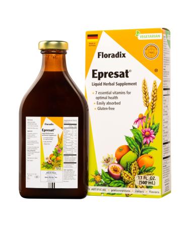 Gaia Herbs Floradix Epresat Liquid Herbal Supplement 17 fl oz (500 ml)
