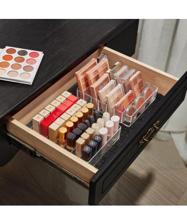 WECHENG BPA-Free Eyeshadow Palette Makeup Organizer - 7 Section Divided Vanity Holder for Drawer and Countertop - Modern Cosmetics Storage Solution (7.48 x 6.22 x 1.77) - Buy Online on GoSupps.com