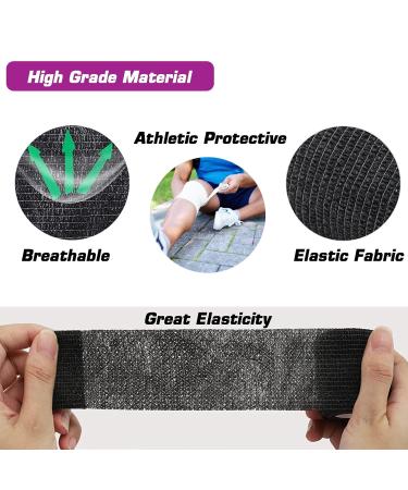 Self Adhesive Bandage - YONGDA 6pcs 2in x 5 Yards Black Cohesive Elastic Wrap for Athletic First Aid - Breathable & Self Adherent - Buy Online on GoSupps.com