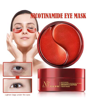 Usiriy 60 Collagen Eye Pads - Hydrogel with Hyaluronic Acid & Red Algae for Dark Circles Puffiness & Fine Lines - Moisturizing Eye Treatment - Buy Online on GoSupps.com
