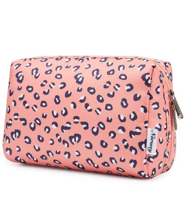 Large Makeup Bag Zipper Pouch Travel Cosmetic Organizer for Women and Girls (Large, Leopard) Large Leopard
