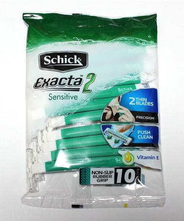 Schick Exacta2 Sensitive Disposable Razor - 10 Count Pack - Multicolor - Buy Online on GoSupps.com