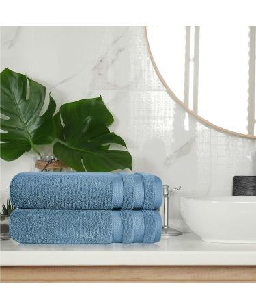 TRIDENT 650 GSM Cotton Modal Blend Bath Towels - Super Absorbent & Soft (2 Pack, Blue Dusk) - Buy Online on GoSupps.com