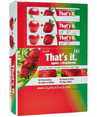 That's It Fruit Bars - Apple & Strawberry - 1.2 oz - 12 ct