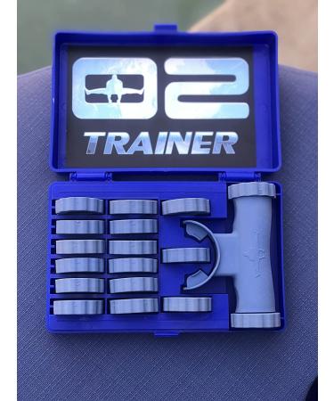 Bas Rutten O2 Trainer - Official Workout Device for Respiratory Training and Lung Muscle Fitness - Portable Breathing Mouthpiece for High Altitude and Power Training (Blue) - Buy Online on GoSupps.com