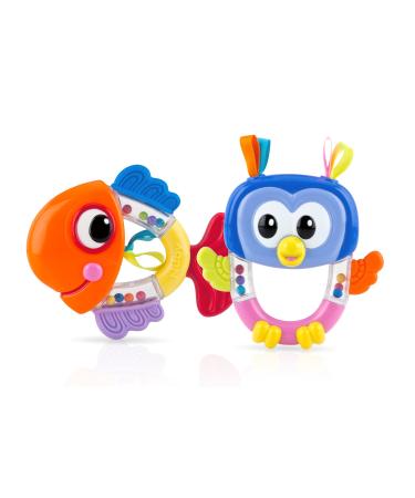 Nuby Rattle Pals Teething Ring Rattle Assorted 1 Piece