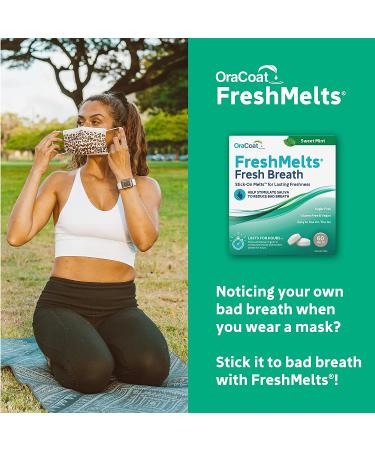 OraCoat FreshMelts Sweet Mint Stick-on Breath Fresheners - 60 Count Pack - Buy Online on GoSupps.com