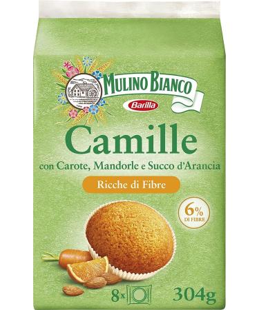 Mulino Bianco Mulino Bianco Merendine Camille Intermediate Snack Rich in Fiber Pack of 6 Single Servings 304 g