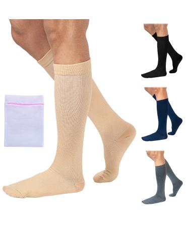 360 RELIEF - Flight Compression Socks Supports | Blood Circulation Travel Work L-XL Beige - Buy Online on GoSupps.com