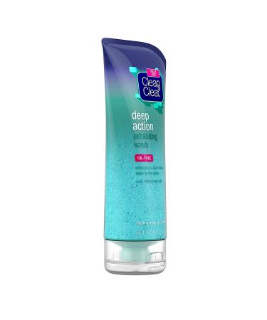 Clean & Clear Oil-Free Deep Action Exfoliating Facial Scrub - Cooling Daily Face Wash for Smooth Skin - 7 oz - Buy Online on GoSupps.com