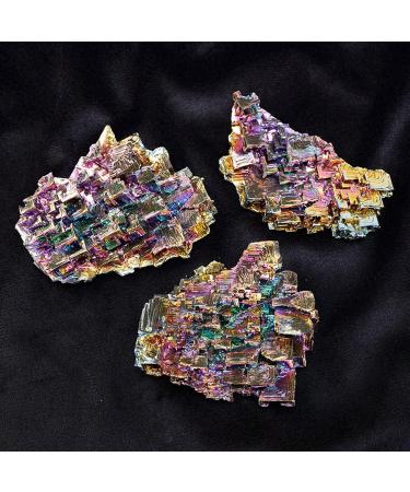 Natural Rock Crystal Cluster Quartz Geode Stone Bismuth ore Rainbow Stone Colorful Specimen for ReikiHome Decor 300g Crystal Cluster (Size : 200g) - Buy Online on GoSupps.com
