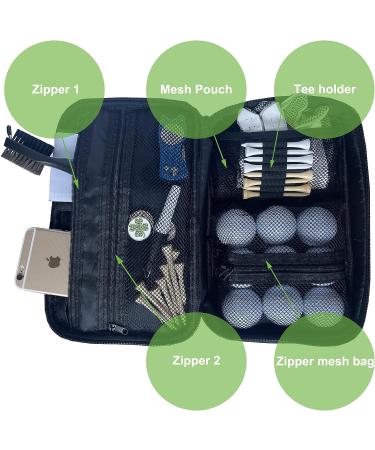 Golf Ball Bag Pouch | Men's Golf Accessory Organizer for Golf Accessories - Valuables Pouch Included - Buy Online on GoSupps.com
