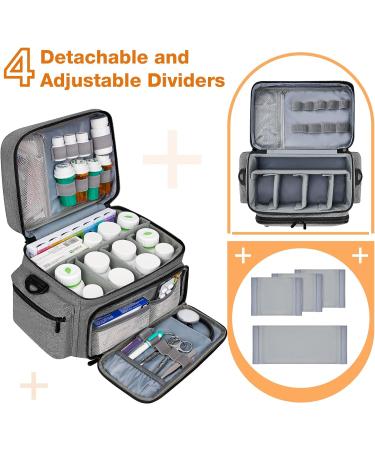 HomeWit Empty Emergency Bag | Medical Travel Organizer for Nurses & Family Doctors - Gray - Buy Online on GoSupps.com